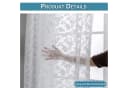 Qelus Vorhang 3D Jacquard Voile Weiß 2er Set mit Stangentasche & Haken Bild 1