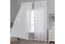 Qelus Vorhang 3D Jacquard Voile Weiß 2er Set mit Stangentasche & Haken Bild 2