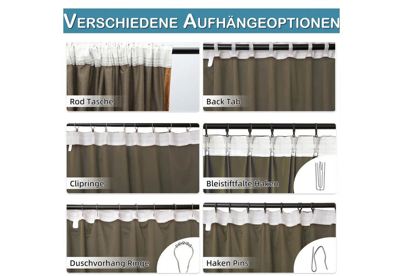 Qelus Vorhang 3D Jacquard Voile Weiß 2er Set mit Stangentasche & Haken - Bild 3