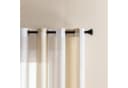 Qelus Vorhang Moderne Streifen-Voilegardinen 2er-Set Beige Grau Braun Bild 3