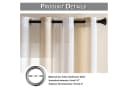 Qelus Streifen-Voilegardinen 2er-Set Braun Semi-Transparent Bild 1