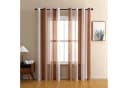 Qelus Streifen-Voilegardinen 2er-Set Braun Semi-Transparent Bild 3