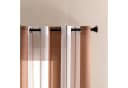 Qelus Streifen-Voilegardinen 2er-Set Braun Semi-Transparent Bild 4