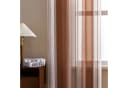 Qelus Streifen-Voilegardinen 2er-Set Braun Semi-Transparent Bild 5