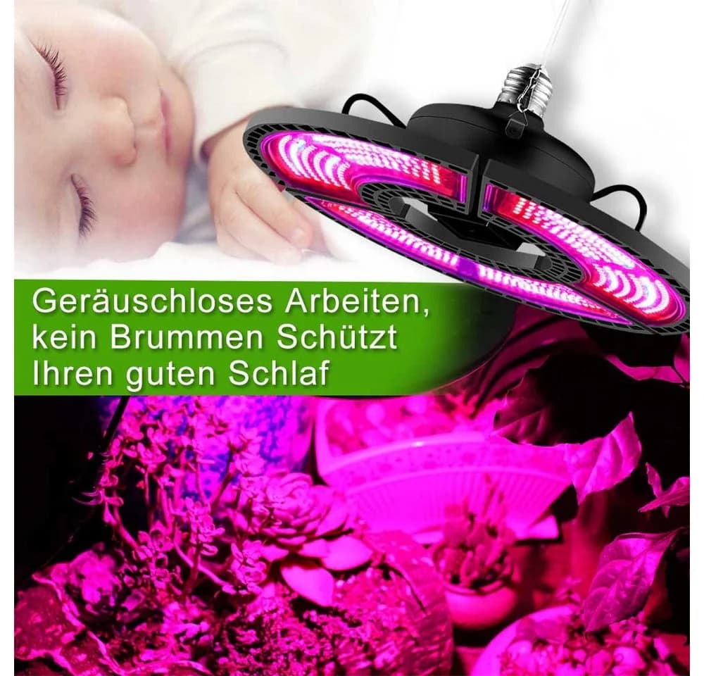 Rosnek Faltbare Pflanzenlampe Vollspektrum LED mit Rot/Blau - Bild 5
