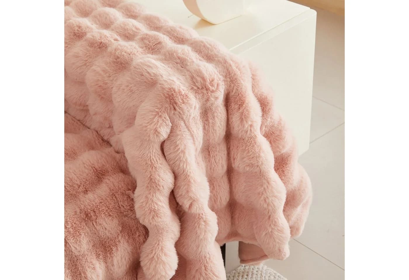 Sunicol Sofabezug Plüsch Rosa Superweiche Couchbezug Antirutsch - Bild 5
