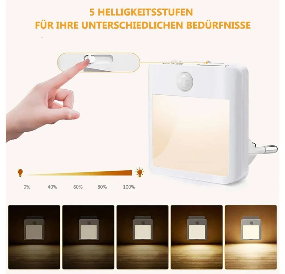 Sunicol LED Schreibtischlampe Dimmbar mit Bewegungsmelder und Steckdose - Bild 5