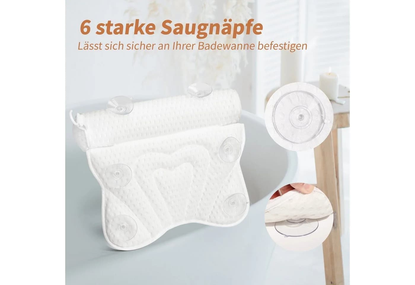 AdelDream Nackenstützkissen Badekissen Mesh - Bild 4