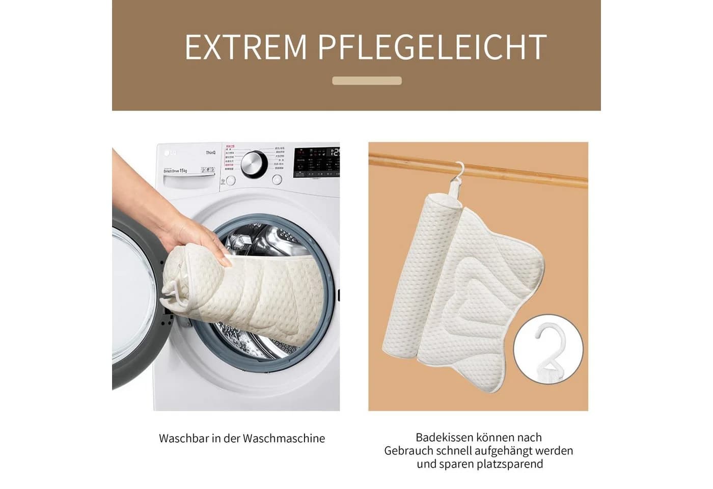 AdelDream Nackenstützkissen Badekissen Mesh - Bild 5
