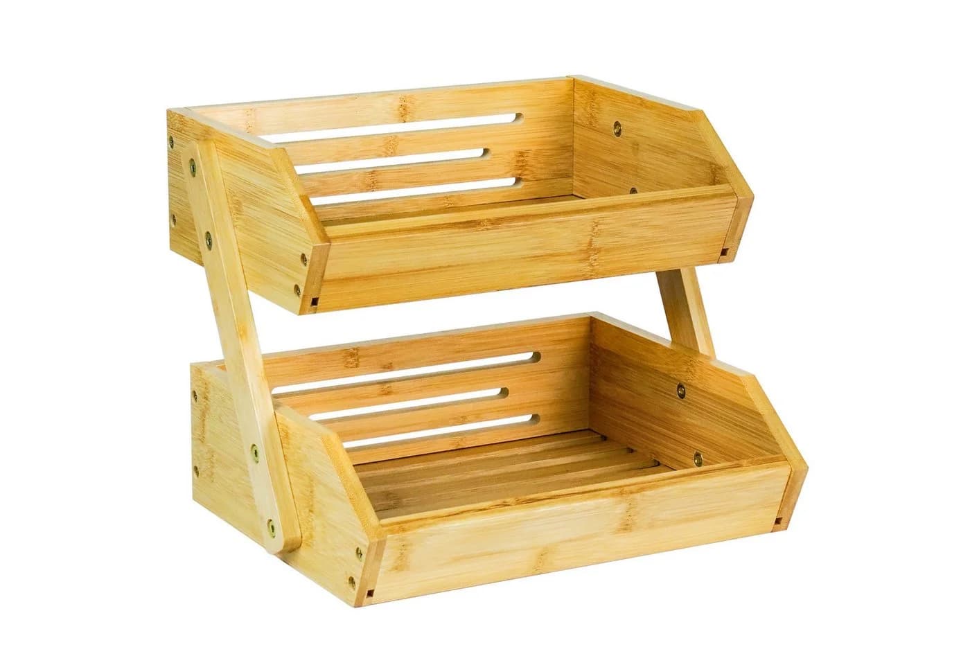AdelDream Obstschale Bambus-Obstkorb Servierkorb Snack-Ausstellungsständer - Bild 2