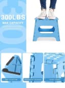 House Day Tritthocker Klappbar Hellblau Grau 136kg Tragkraft Bild 5