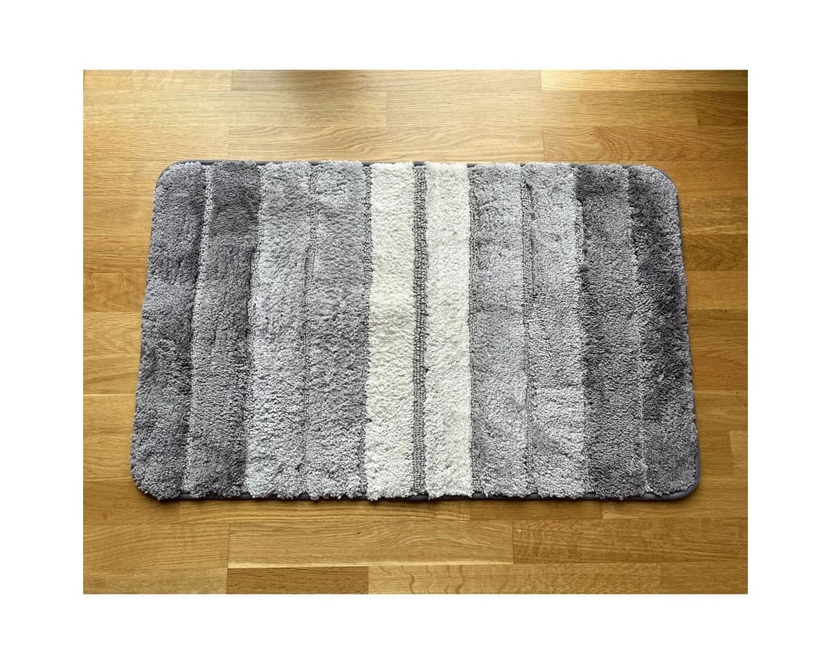 Vivi Idee Badematte Grau 50x80cm Rutschfest Polyester - Bild 4