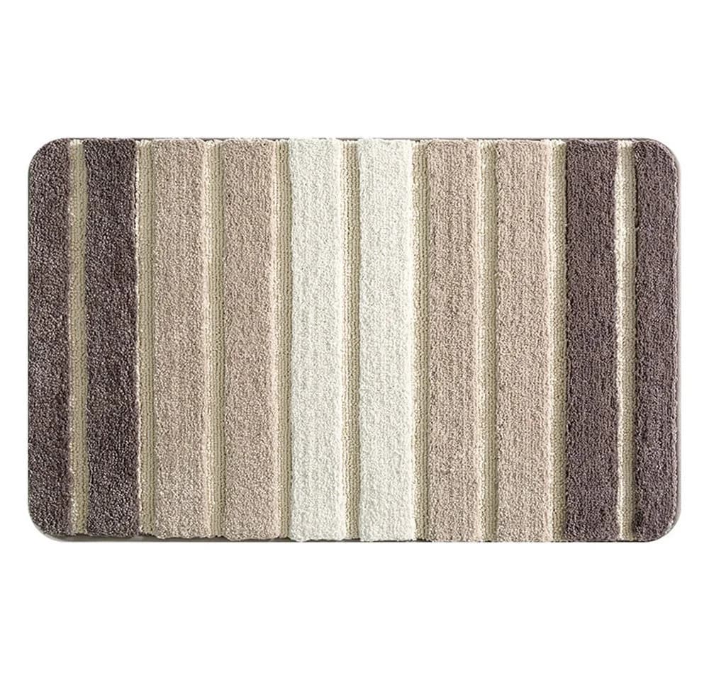 Vivi Idee Badematte Rutschfest Polyester Braun Streifen - Bild 3