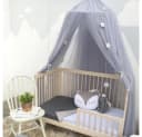FELIXLEO Betthimmel Baldachin Grau Schlossdesign Kinderzimmer Deko Bild 1