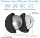 FELIXLEO Duschvorhang-Gewichte 5-tlg. Silikonbeschichtete Starke Magnete Bild 1
