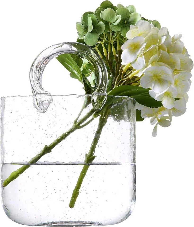 FELIXLEO Dekovase Groß Glas-Geldbörsen-Vase Transparent - Bild 2