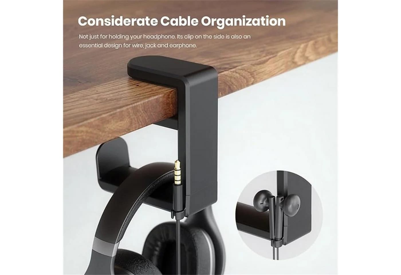 FELIXLEO Kopfhörerständer Gaming Headset Halter Schwarz 360-Grad-Schwenk