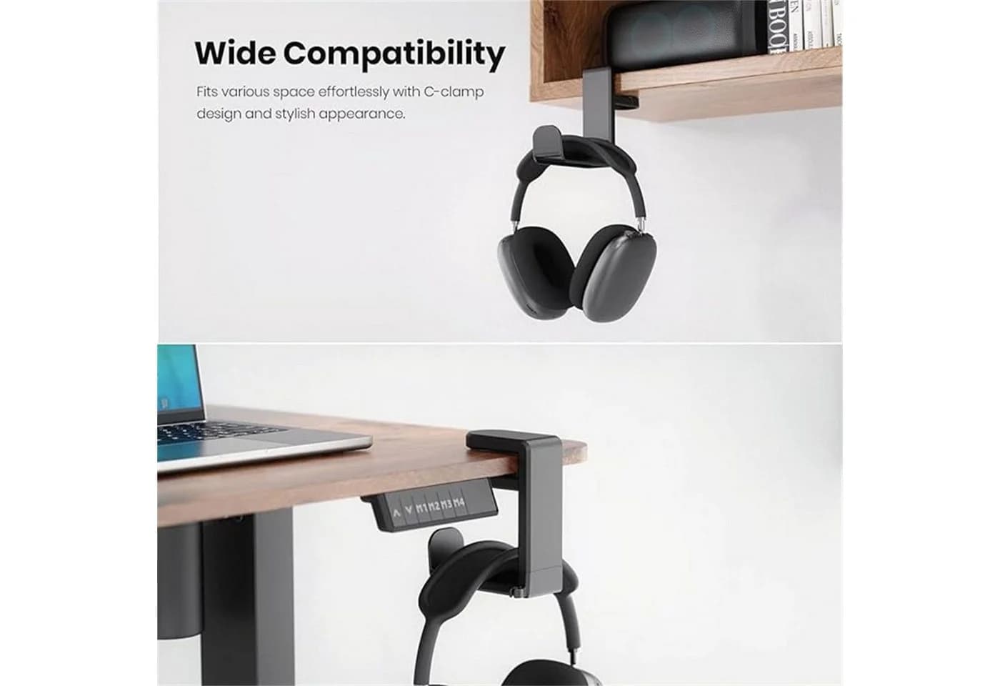 FELIXLEO Kopfhörerständer Gaming Headset Halter Schwarz 360-Grad-Schwenk - Bild 5