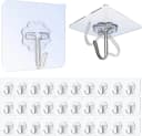 FELIXLEO 30x Selbstklebende Gardinenhaken Transparent Ohne Bohren Bild 2