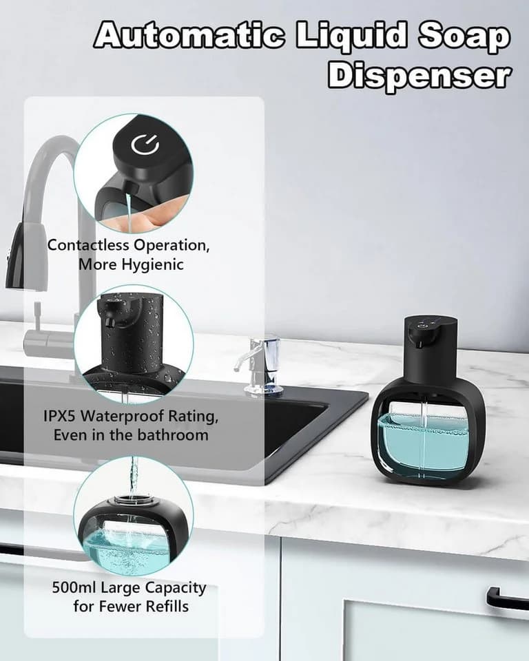FELIXLEO Automatischer Seifenspender USB-C Wandbefestigung 500ml