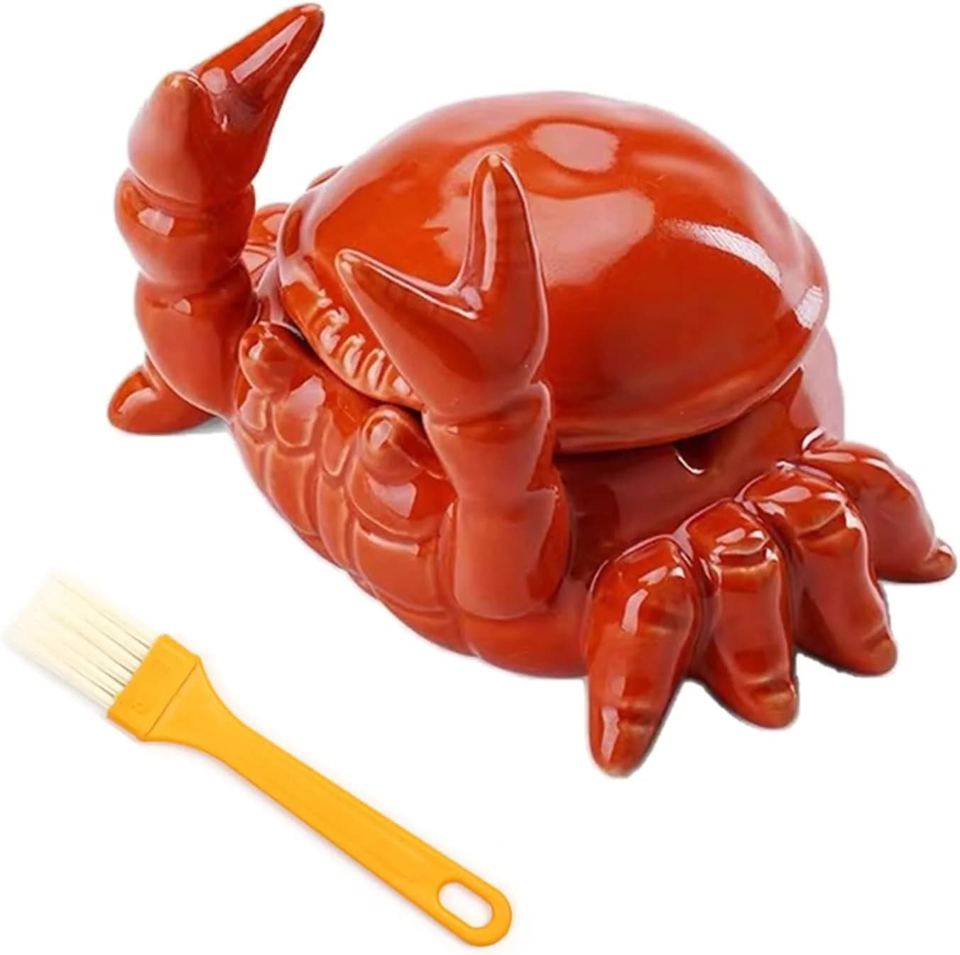 FELIXLEO Aschekasten Krabbenform Orange mit Deckel - Bild 2