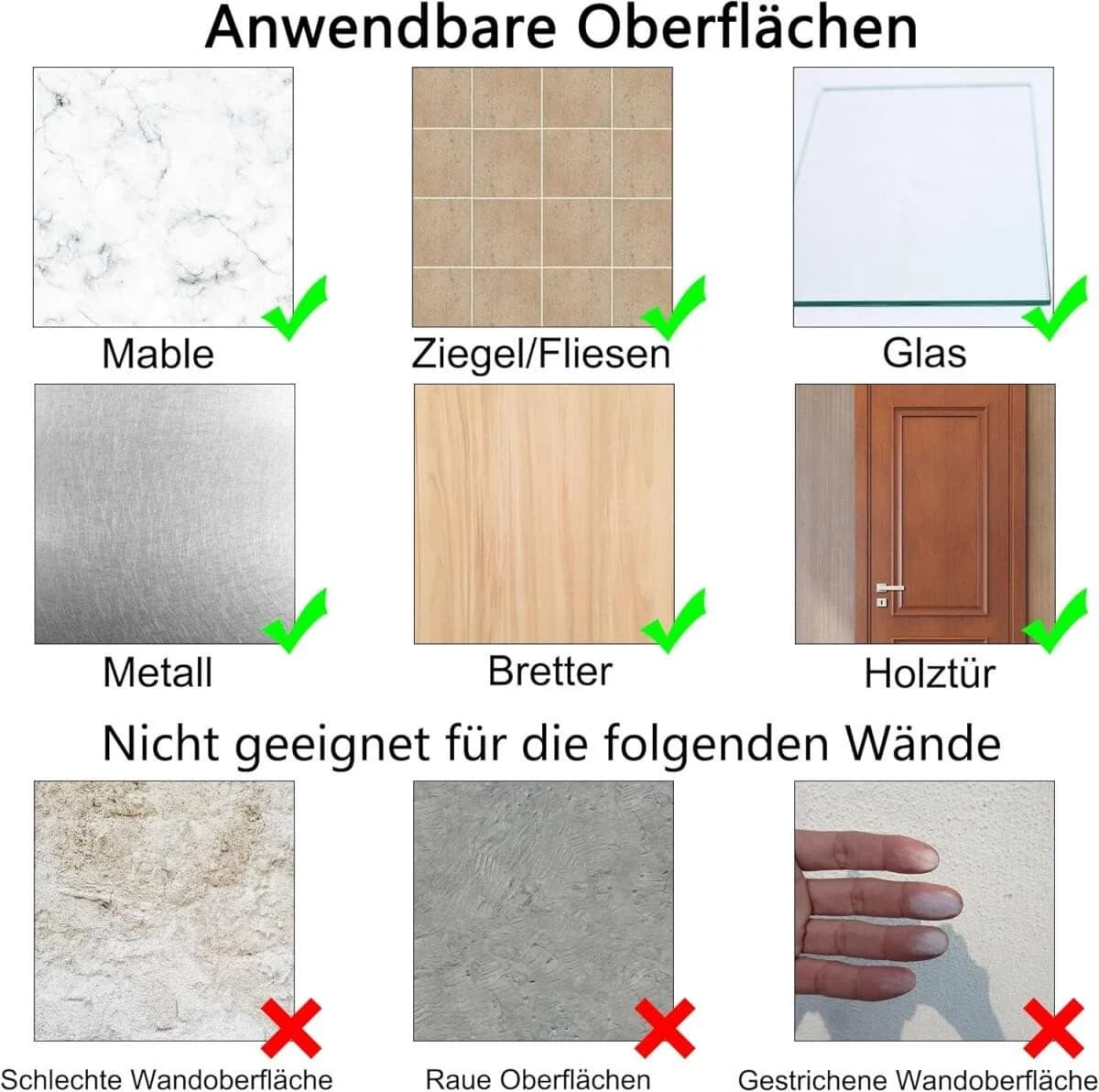 FELIXLEO Gardinenhaken 8 Stück Selbstklebend Transparent - Bild 5