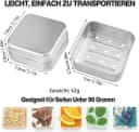 FELIXLEO Seifenablage 2 Stück Aluminium Seifendose Reise Wasserdicht Bild 1