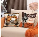 FELIXLEO Kissenbezug 4er Set Herbst Kürbis Deko 45x45 cm Bild 3