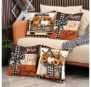 FELIXLEO Kissenbezug 4er Set Herbst Kürbis Deko 45x45 cm Bild 4