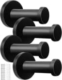 FELIXLEO Garderobenhaken 4er Set Edelstahl Schwarz Matt Bild 2