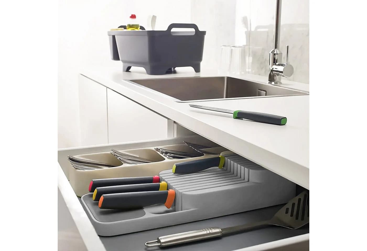 FELIXLEO Besteckeinsatz Messerblock Schublade Organizer - Bild 3