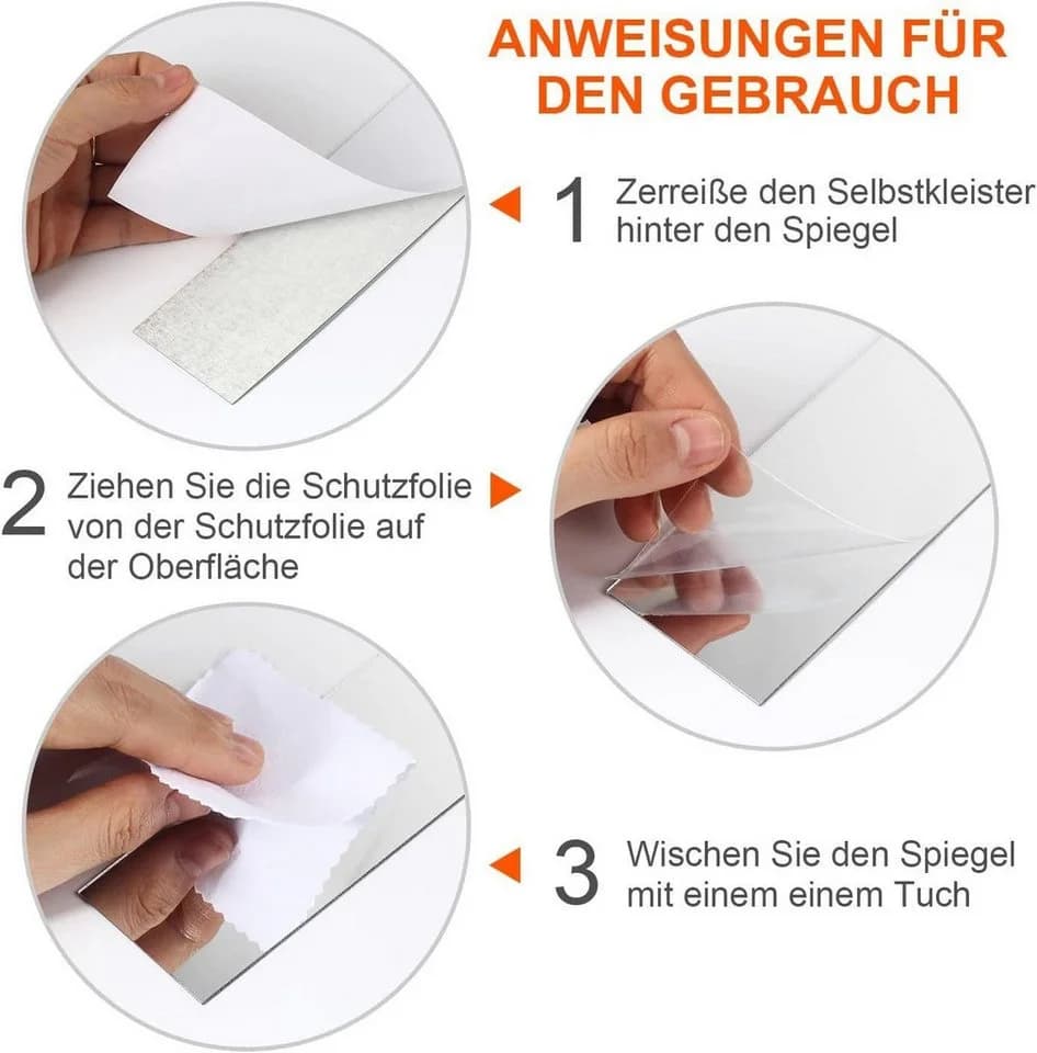 FELIXLEO Wandspiegel Streifen Selbstklebend - Bild 4