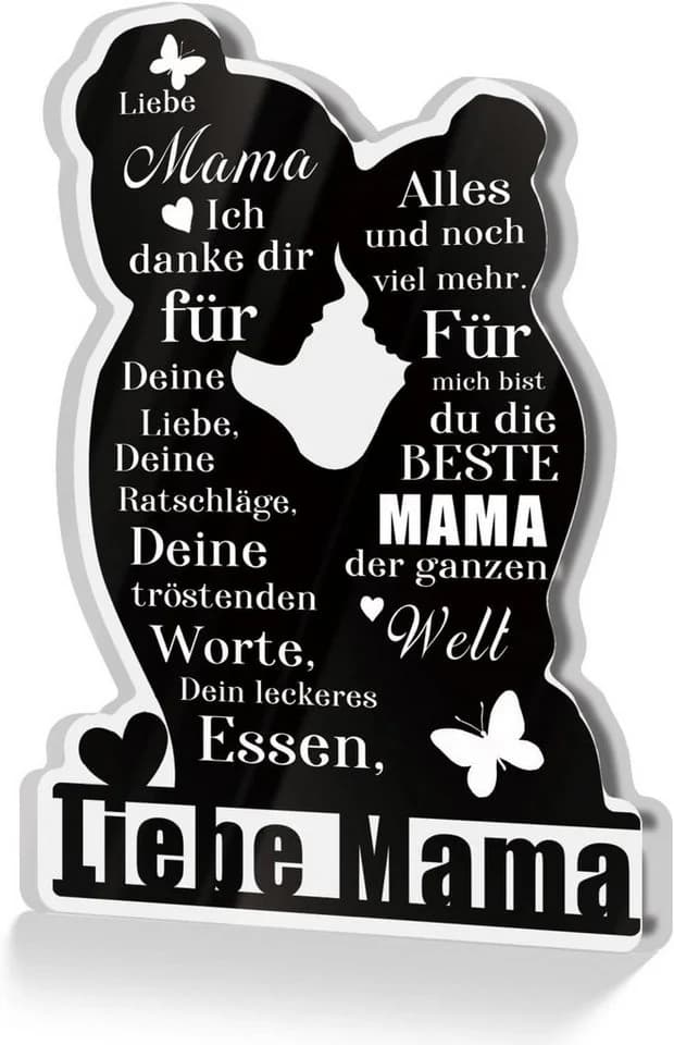 FELIXLEO Acrylschild Liebe Mama mit Holzbasis - Bild 2