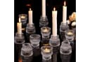 FELIXLEO Teelichthalter 12er Pack Klare Glas Kerzenhalter Hochzeit Tischdeko Bild 2