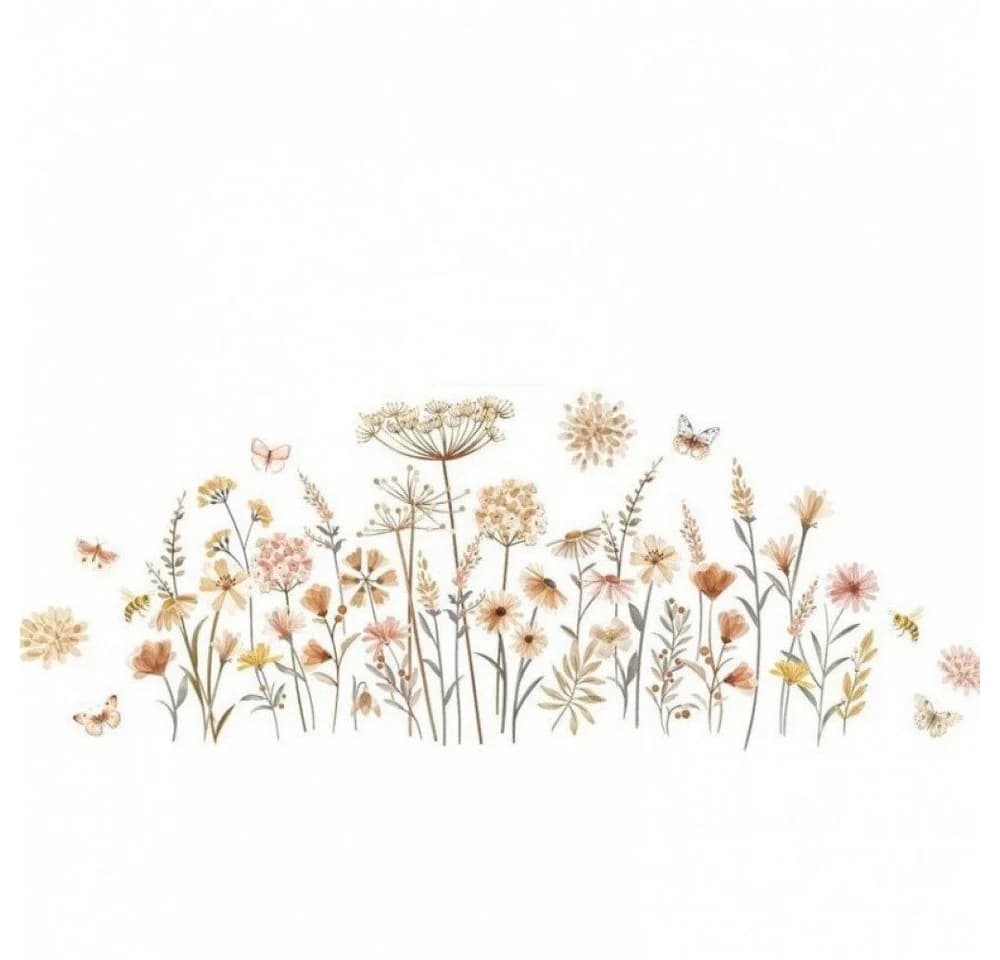 FELIXLEO Wandtattoo Boho Wildblume Löwenzahn Schmetterling (2 St) - Bild 2
