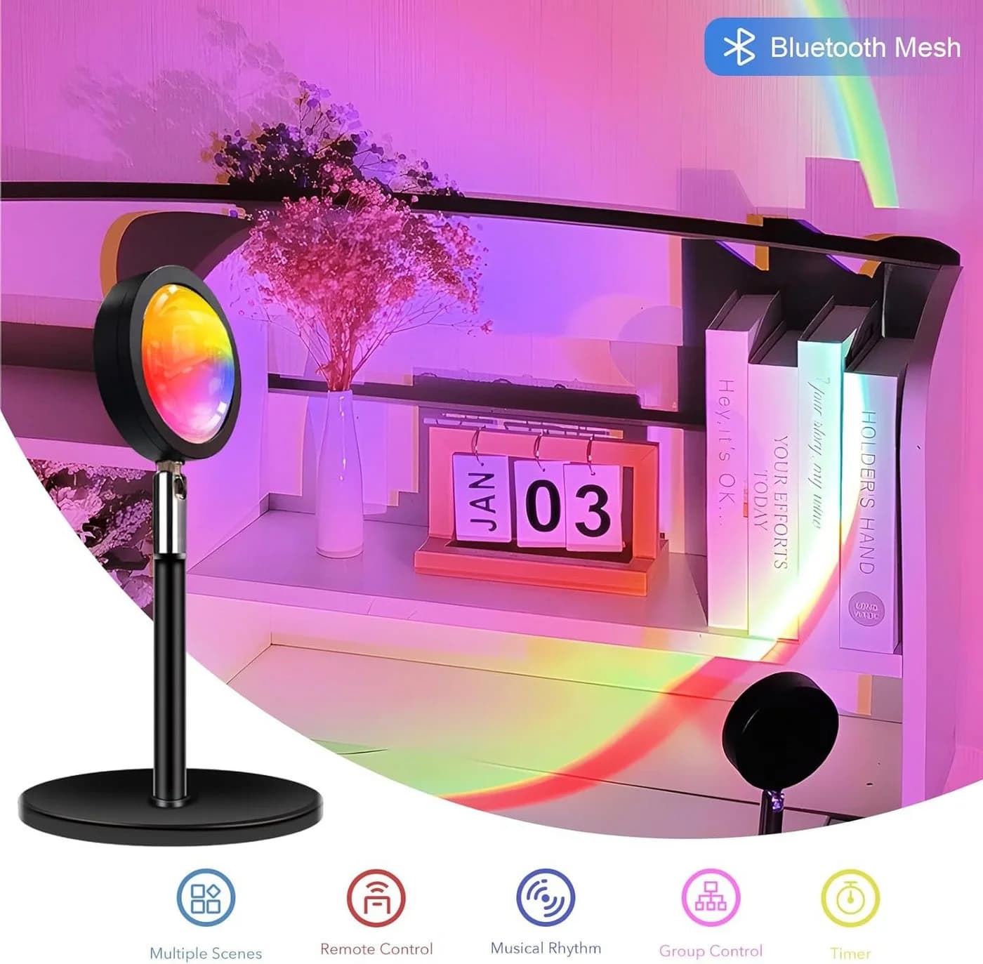 FELIXLEO LED-Sternenhimmel Lampe Bluetooth Mesh mit APP-Steuerung