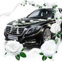 FELIXLEO Dekohänger Hochzeit Weiß Kunstblumen Brautauto Bild 2