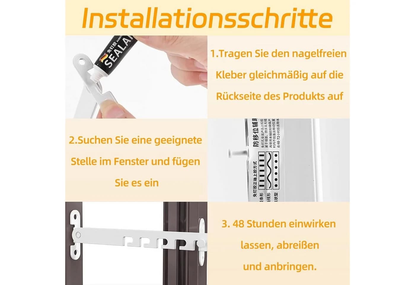 FELIXLEO Fensterstopper Weiß UV Feuchtigkeitsbeständig Kipp Regler - Bild 3