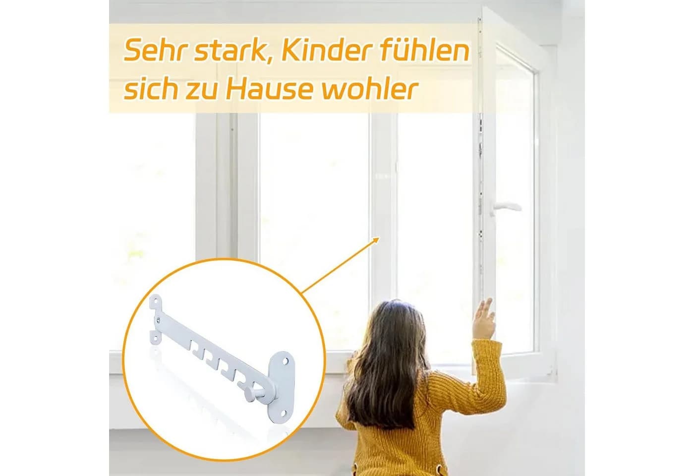 FELIXLEO Fensterstopper Weiß UV Feuchtigkeitsbeständig Kipp Regler - Bild 4