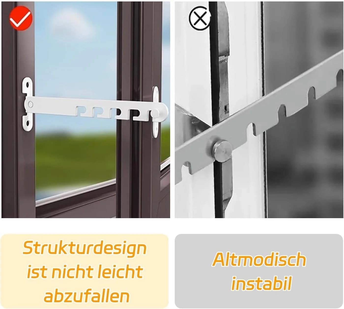 FELIXLEO Fensterstopper Weiß UV Feuchtigkeitsbeständig Kipp Regler - Bild 5