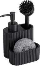 FELIXLEO Küchenorganizer-Set Schwarz mit Seifenspender und Spülbürste Bild 2