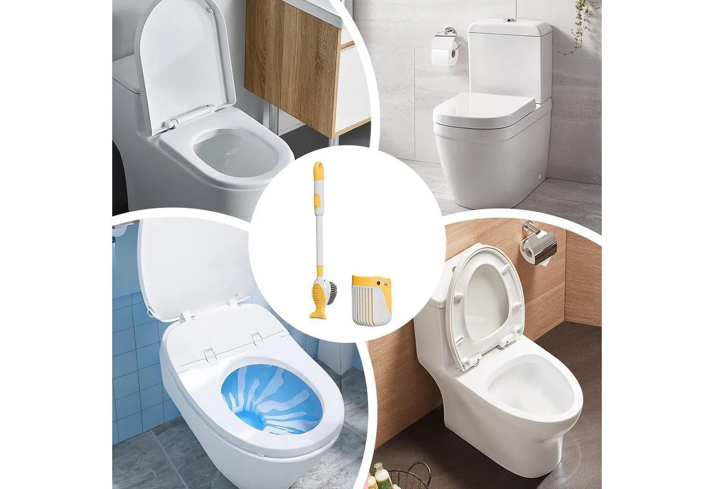 FELIXLEO WC-Reinigungsbürste Süßes Wal Design mit Saugnapf - Bild 4
