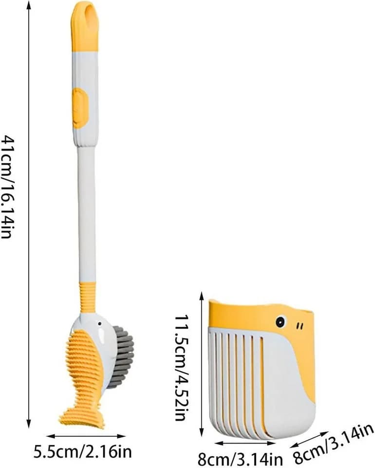 FELIXLEO WC-Reinigungsbürste Süßes Wal Design mit Saugnapf - Bild 5