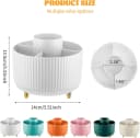 FELIXLEO Kosmetik Organizer 360° drehbar 5 Fächer Weiß Bild 4
