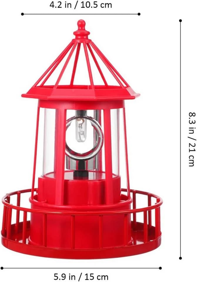 FELIXLEO LED Solarleuchte Leuchtturm Outdoor 360° drehbar wetterfest - Bild 1