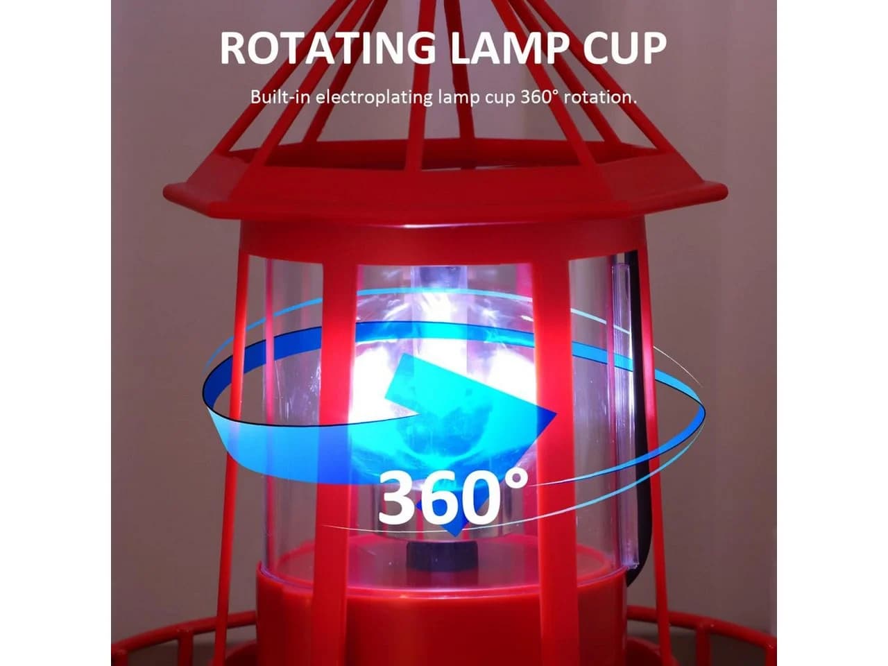 FELIXLEO LED Solarleuchte Leuchtturm Outdoor 360° drehbar wetterfest - Bild 4