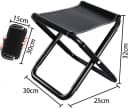 FELIXLEO Faltbarer Klapphocker Schwarz 200kg Tragkraft Bild 1