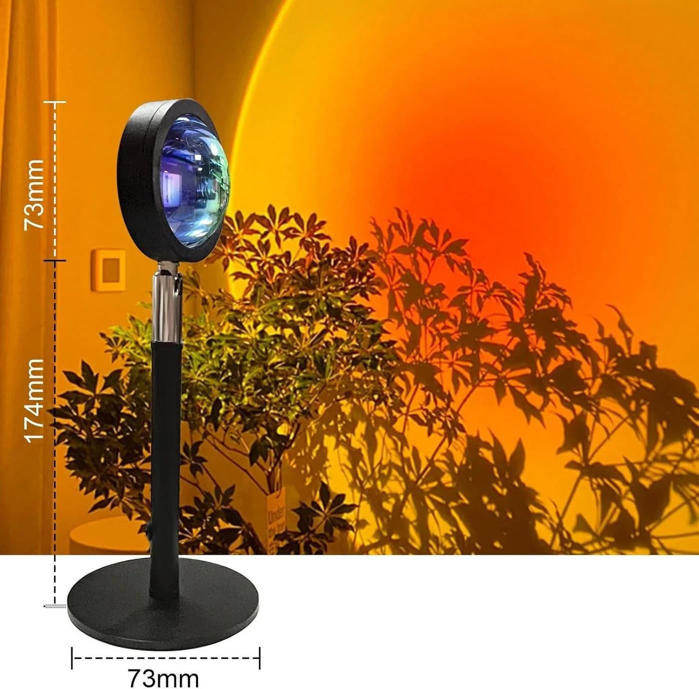 FELIXLEO LED-Sternenhimmel Sunset Lampe mit 180° Drehung und USB-Anschluss - Bild 5