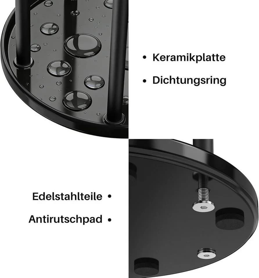 FELIXLEO Flaschenhalter Keramik Edelstahl für 5 Flaschen - Bild 5