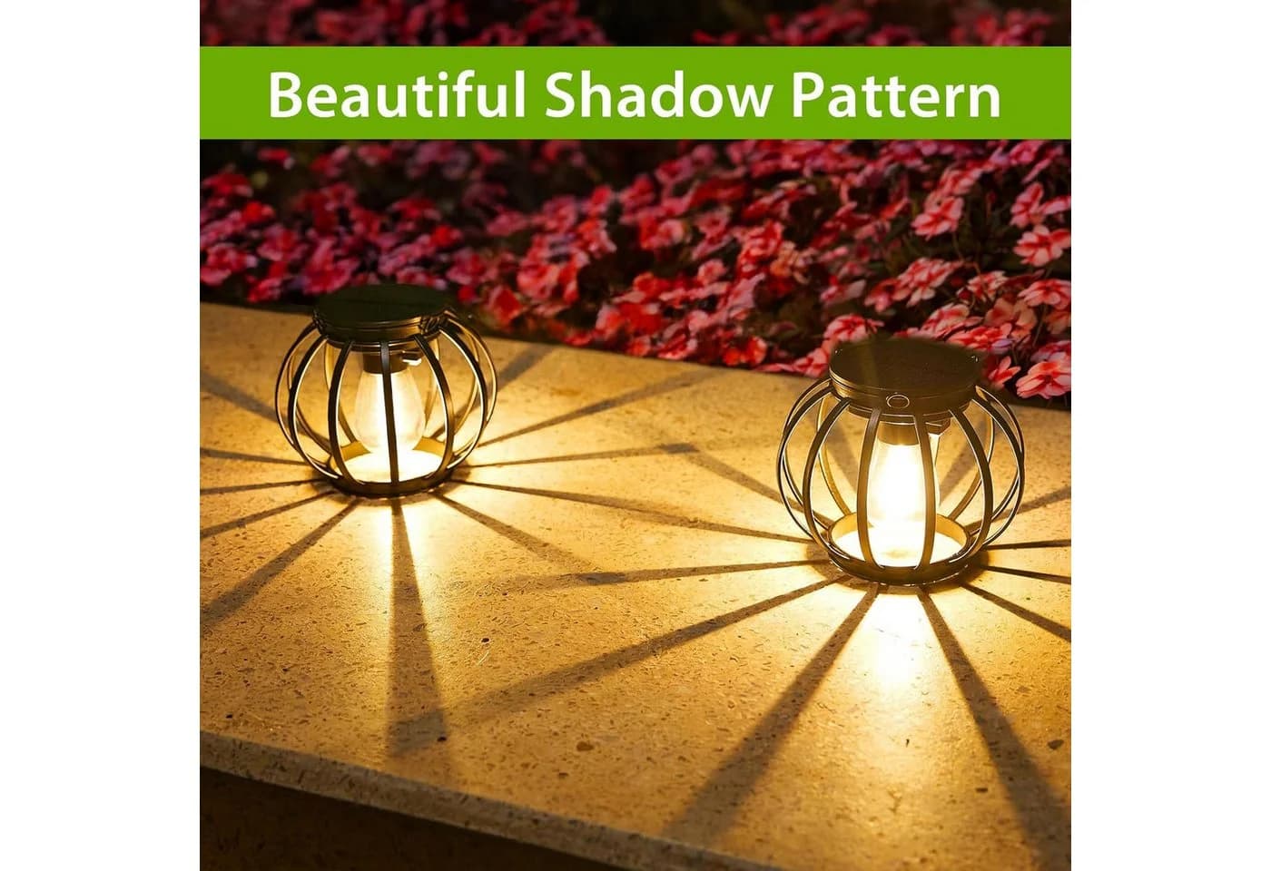 FELIXLEO Solar Hängelampen 2 Stück Metall Laternen Garten LED IP65 - Bild 4